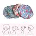 Satin Llama Blue Shower Cap for Women - Waterproof and Cute Animal Printed Bath Cap for Long Hair - Buy Online on GoSupps.com