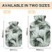 Hot Water Bottle 2L with Tropical Palm Cover - Pain Relief & Winter Hand Feet Warmer - Buy Online on GoSupps.com