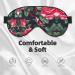 Shop Rose Flower Floral Print Unisex Eye Mask - Soft Comfortable Light-Blocking Sleep Mask for Better Rest | International Shipping - Buy Online on GoSupps.com