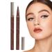 Double Tip Lower Eyelash Pencil - Liquid Pencil with Extremely Fine Tip - Three Colours Choices Eyeliner Pencil for Makeup Beginners Liquid Pencil with Bifurcated Brush Head Brown Coffee