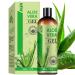 Organic Aloe Vera Gel with 100% Pure Aloe from Freshly Cut Aloe - Aloe Vera After Sun for Face Body Hair Sunburn After Sun Scars - absorbs rapidly with No sticky residue - 200 ml / 7 fl oz