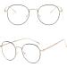 Buy Classic Round Metal Frame Retro Glasses | Flat Mirror Decorative Lens | Clear Lens Options | International Shipping - Buy Online on GoSupps.com