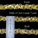 Gold Glitter Sequin Trim Reba RIC Rac Scalloped Edge Braid - 7 Yard Sequin Braid Trim for Sewing Craft, Dress, Hat, Bag, Costumes - Buy Online on GoSupps.com