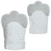 2Pack Silicone Teething Mitt Soothing Infant Teething Mitten Pain Relief Prevent Scratches Glove Safe Silicone Teething Toys for 0-12 Months Grey