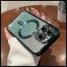 EnteLE Plating Gradient Glitter Clear Magnetic Wireless Charge Soft Phone Case For iPhone 15 14 Pro Max 13 12 11 Silicone Cover green For iPhone 13 green For iPhone 13