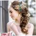 DOITOOL Silver Leaf Tiara Bridal Hair Accessories for Women Rhinestone Hair Clip Rhinestone Headpiece Womens Headpiece Rhinestones European and American Comb Bride - Buy Online on GoSupps.com