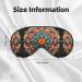 Buy Medallion Multi Print Unisex Sleep Eye Mask - Soft Comfort Eye Shade for Travel Yoga & Shift Work - Black - Buy Online on GoSupps.com