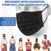 XDX Black Disposable Face Masks - 50 Pack | 4 Layer Individually Wrapped Breathable Masks for Men Women & Unisex Adults - Buy Online on GoSupps.com