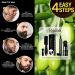 Black Beard Pencil Filler for Men - Waterproof & Long Lasting 4-Tip Beard Pen for Natural Makeup - Includes Beard Brush - Ideal for Moustache & Eyebrows - Buy Online on GoSupps.com