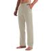 Willit Men's Cotton Yoga Sweatpants Exercise Pants Open Bottom Athletic Lounge Pants Loose Male Sweat Pants with Pockets Khaki Large
