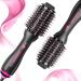 Lanboo 3 in 1 Hair Dryer Brush Hot Air Brush with Adjustable Temperature - Hot Brush for Hair Styling Short Hair Medium & Long Hair - Women Hair Volumizer & Hot Air Styler