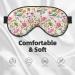 Buy Bunny Floral Print Sleep Eye Mask - Soft Blindfold & Travel Eyeshade with Elastic Strap - Buy Online on GoSupps.com