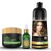 Herbishh Chestnut Brown Hair Dye Shampoo 3 in 1 | Gray Hair Coverage | Argan Oil & Pro Keratin Mask | Ginger Essential Oil for Hair Growth - Buy Online on GoSupps.com