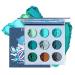 Blue Teal Eyeshadow Palette Blue Green Teal Tone Eyeshadow Pallets DE LANCI Pro 9 Shades Matte Shimmer High Pigmented Waterproof Long Lasting Eye Shadow Cool Toned Makeup Palettes for Christmas
