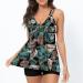 Women Tankini Set 2 Pieces Swimming Costume Adjustable Straps Swim Top and Bottom Loose Fit Tummy Control Swimsuits Floral Modest Bathing Suits Beachwear 4603-xdgde-e-green XXL - Buy Online on GoSupps.com