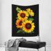VANANI Summer Sunflower Wall Hanging. Easy Installation. Living Room And Bedroom Decorations. Wall Art Tapestry. (130x152cm) Black One Size - Buy Online on GoSupps.com