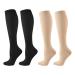 Compression Socks for Women 2pairs Surgical Compression Socks Flight Socks for Men Knee High Knee High Varicose Veins Socks Stockings for Running Travel Nursing Pregnancy 20-25 mmhg S-M XXL