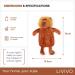 LIVIVO Large Lion Hot Water Bottle with Soft Microfiber Fleece Cover - 1L Capacity for Quick Heat and Pain Relief - Buy Online on GoSupps.com