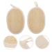 FRCOLOR 6 Pcs Natural Loofah Bath Balls - Exfoliating Back Scrubber & Towel for Body Cleaning | Eco-Friendly Bathing Tool | 16x11x0.6cm - Beige - Buy Online on GoSupps.com
