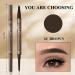 4-Tip Microblading Eyebrow Pen Waterproof Eyebrow Pencil Microblade Eyebrow Pens for Women Long-Lasting Magic Eye Brow Pencil with 4 Fork Tip for Makeup Cosmetics (brown) 2# Brown - Buy Online on GoSupps.com