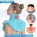 Relief Expert Extra Large Microwavable Heating Pad for Neck and Shoulders with Weighted Wrap & Eye Mask Combo - Blue - Buy Online on GoSupps.com