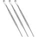 Mudder 3 Packs Wax Carving Tool Wax Tool Carving Tool Stainless Steel Tool Spoon 4.75 Inch (Silver)