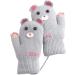 Kids Toddlers Knitted Gloves Mittens with String | Boys Girls Magic Stretch Mittens | Thick Fleece Lined Baby Infant Winter Warm Mittens | Cartoon Cosy Full Finger Gloves | Xmas Gift | Ages 0-3 | B-grey - Buy Online on GoSupps.com
