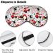 Cartoon Construction Vehicles Sleep Mask | Soft Red Cars Eye Cover for Women | Light-Blocking Adjustable Blindfold - Buy Online on GoSupps.com