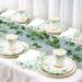 siyewio Green Paper Plates Set for 24 People As Shown Paper Sage Green Paper Plates and Napkins Cups Set for Birthday Supplies Wedding - Buy Online on GoSupps.com