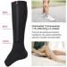 Zmerch Knee Sock Compression Stockings for Varicose Veins - Sports Pressure & Leg Support (Black/White L) - Buy Online on GoSupps.com
