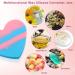 3 Heart Shaped Silicone Wax Containers - Assorted Colors | Non Stick Oil Wax Concentrate Jars with Stainless Steel Carving Tool - Buy Online on GoSupps.com