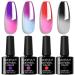 Croitout UV Gel Nail Polish Set Colour Changing Gel Polish Colours Set Soak off Nail Gel Polish Set Long Lasting Glossy Shellac Nail Polish Kit Best Gift for Women 4 x 7.3ml