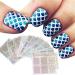 12 Sheets Nail Vinyl Stencils Nail Art Decoration Stickers Set Nail Art Design Stickers Tips Decals Adorable Quality and Practical Nice Design - Buy Online on GoSupps.com