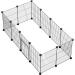 LANGXUN Small Animal Playpen | Portable Metal Wire Pet Playpen for Rabbits, Guinea Pigs, Puppies, and Kittens | Indoor & Outdoor Cage Fence (12 Panels) - Buy Online on GoSupps.com