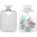 Durable 1L Heat Bottle - Warm-Up Bag for Pain Relief | Watercolor Flower & Succulent Design - Ideal for Hands Feet Shoulders & Neck - Buy Online on GoSupps.com