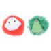Lurrose Christmas Bath Sponge Soft: 2 Pieces Santa Claus Xmas Tree Design Shower Loofahs Pouf Ball Holiday Shower Essential Bag Fillers Party Favors Supplies 18x12.5cm Assorted Color