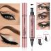Eyeliner Stamp - Winged Eyeliner Stamp for All Eye Shapes  Easy Cat Eye Stencil Makeup Tool  SmudgeProof & Waterproof Liquid Eye liner Pen  Winged Stamp (10MM  Black) 03:Winged - Buy Online on GoSupps.com