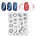 Alexnailart Pretty Nail Art Stamping Plate Butterfly Geometry Theme Manicure Print Tool (GE007)