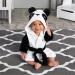 CuteOn Unisex Baby Kids Cartoon Animal Flannel Hooded Bathrobe Pajamas Nightwear - 120 Panda | Soft & Cozy Sleepwear for Children - Buy Online on GoSupps.com