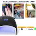Rechargeable UV LED Nail Lamp - 48W Cordless Nail Dryer with LCD Display Auto Sensor & 5 Timer Settings - Professional Gel Polish Curing for Salon & Home - Black - Buy Online on GoSupps.com