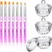 10 Piece Nail Design Manicure Care Tools + 3 Piece Clear Dappen Dish Cup + 7 Piece Acrylic Nail Brush Set for DIY Nail Art - Perfect for Christmas & Halloween Gifts - Buy Online on GoSupps.com