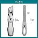 VOGARB Extra Wide Jaw Nail Clippers for Thick Nails - Bevel Blades, Long Handle & No Splash Design - Ideal for Men, Women, Seniors - Metallic Finish - Buy Online on GoSupps.com