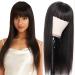 D but real hair wig for black women smooth wig with pony 10a Unpassed Brazilian virgin Remy-Haar 150% density (60 cm black) 60 cm black