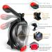 COZIA DESIGN Full Face Snorkel Mask - 180 Panoramic View Scuba Gear Anti Fog, Anti Leak - Blue S/M - Buy Online on GoSupps.com