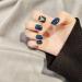 Press on Nails Short Fake Nails 24Pcs Shiny Blue False fingernail with Self-Adhesive Jelly Nail Glue Tabs Press On False Nails - Buy Online on GoSupps.com