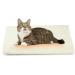 NICREW Cat and Dog Self Heating Pad, Pet Self-Warming Convertible Cuddle Bed, Electric-Free Quilted Cat Heating Mat Indoor, Machine Washable Thermal Dog Blanket, White, Medium, 25" x 19"