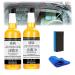 200ml Oil Film Remover for Glass Car Windshield Cleaner Automotive Glass Oil Film Cleaner Car Glass Oil Film Stain Removal Cleaner Quickly and Easily Restore Glass Clarity (2 Pcs)