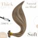 Buy Laavoo Real Hair Extensions - Brown Blonde Keratin U-Tip 50cm | Highlighted Light Brown & Platinum Blonde - 1g/s 50g/50s - Buy Online on GoSupps.com