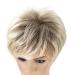 Short Blonde Pixie Cut Synthetic Wig for White Women - Natural Layered Short Hair Wig in Mixed Blonde Tones - Buy Online on GoSupps.com