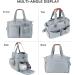 SONARIN Stylish Large Capacity Baby Changing Tote Bag - Waterproof Satchel Messenger Diaper Bag in Light Blue - Buy Online on GoSupps.com